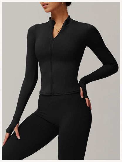 Women Zip Long Sleeve Sports Jacket