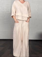 Casual Loose Irregular Cotton Linen Women's Top Set Spring Summer New