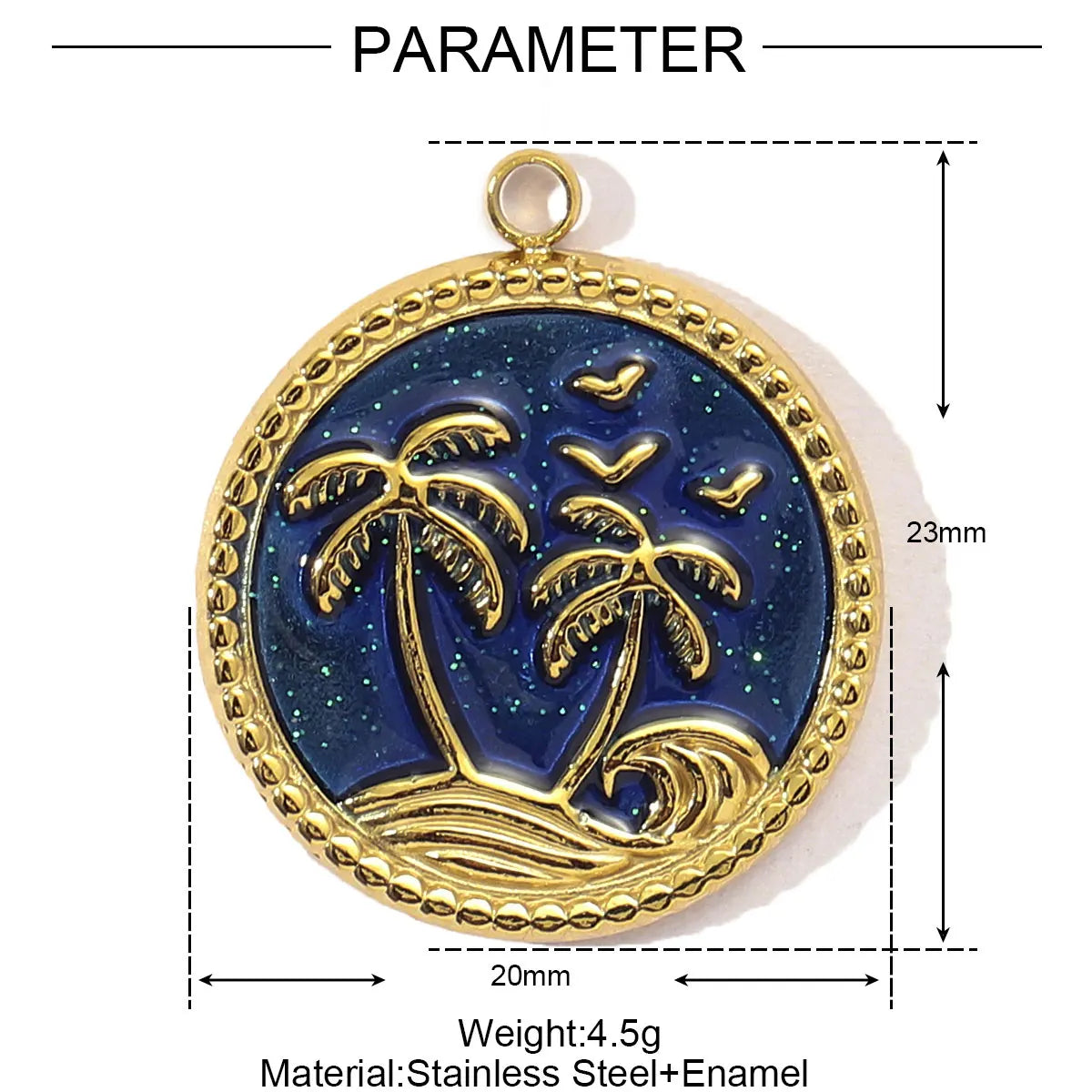 3pcs/Lot Stainless Steel Enamel Plam Flip Flop Shell Diy Charm Women Watermelon Strawberry Necklace Pendant Summer Ocean Jewelry