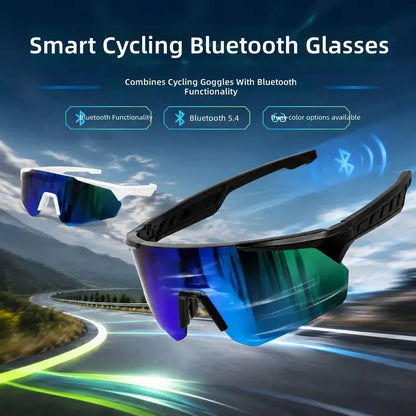 AI Smart Bluetooth Glasses for Men Women Outdoor Sports Cycling UV Protection Wireless Music Call Headset Eyewear Sunglasses