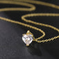 Huitan Sweet Heart Women Pendant Necklace for Wedding Engagement Anniversary Romantic Accessories Jewelry Gift Inlaid Shiny CZ