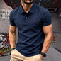 100% Pure Cotton High-End Brand Men's Short Sleeve Polo Shirt Summer