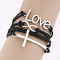 New Year Christmas Gifts Bangle Love Cross Infinite Handwoven Bracelet Bracelet