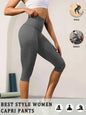 High Waisted Capri Yoga Pants - Tummy Control