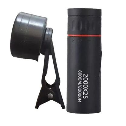 2000x25 HD Monocular Telescope, Compact Portable for Travel, Hiking