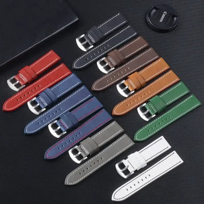 Suunto Race, Vertical & 9 Peak Leather Band with Stitching Options