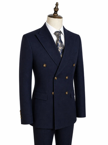 ST Cassy Dark Blue High Quality Luxury Men's Suit 2 Piece Set Wedding Groom Suit for Men Stylish Business Office Suit