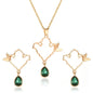 Fashion Silver Color Necklace Earrings Cubic Zirconia Jewelry Sets Elegant Crystal Zircon Jewelry Women Wedding Jewelry Set