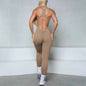 Women’s Sleeveless Zipper Jumpsuit Gym Wear