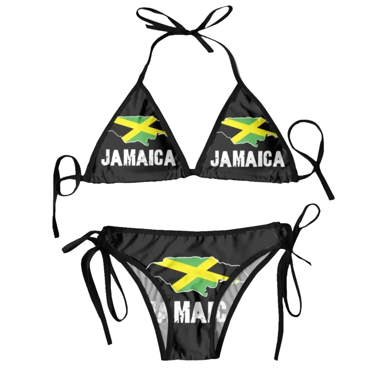 T-Shirts Sexikinis Swim Jamaican Flag Women's Two-Piece Swimsuit - Vacation Ready, Premium Quality