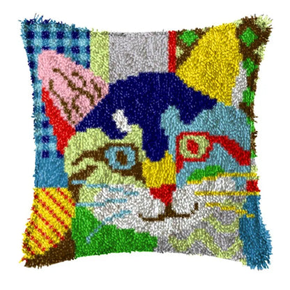 Cats Latch Hook Kits Pillow Cover
