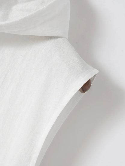 Summer Vibe Hooded Sleeveless Cotton Tank