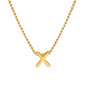 Vnox Chic Tiny A-Z Letters Necklaces for Women Girls, Gold Color Stainless Steel Initial Chokers,Small Pendent Necklaces Jewelry