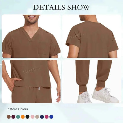 Unisex Nurse Scrubs Suit - Top & Pants