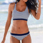 Vintage Stripes Low Waist Bikini Set