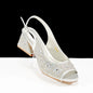 QSGFC 2024 Rhinestone Design INS Hot Sale New Arrivals African Shoes and Bag Set in Green Color Open Toe Comfortable Women Heels