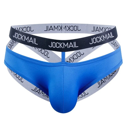 Jockmail Men Sexy G String Thong Erotic Jockstrap Bondage Gay Underwear Penis Pouch Strap Harness Hollow Lingerie Sissy Panties