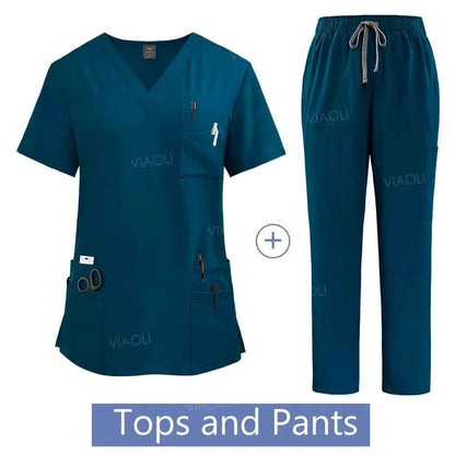 Women's Medical Scrub Uniform Set