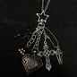 Original Hollow Heart Pocket Watch Chain Keychain Design Steampunk Clock Vintage Necklace Pendant Jewelry Watch Men Women Gift