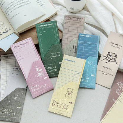 Journal GO 5pcs Ins Style Vintage Bookmark Creative Notes Book Mark for Students School Office Supplies Stationery