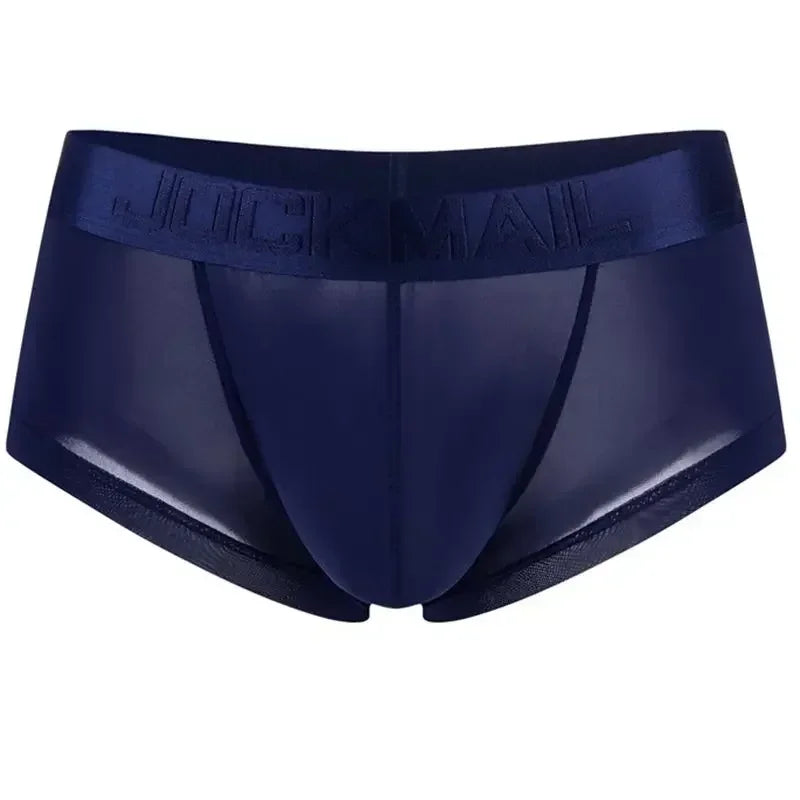 Sexy Underwear Men Boxer Panty Shorts Ice Silk Original  Panties Breather Boxer Briefs Ultra-thin Transparent Fun Gay Underwear