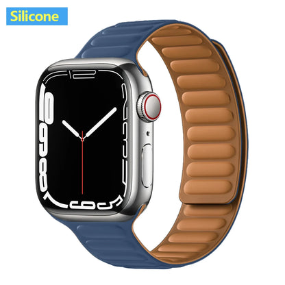 Apple Watch Magnetic Link Band, Leather or Silicone