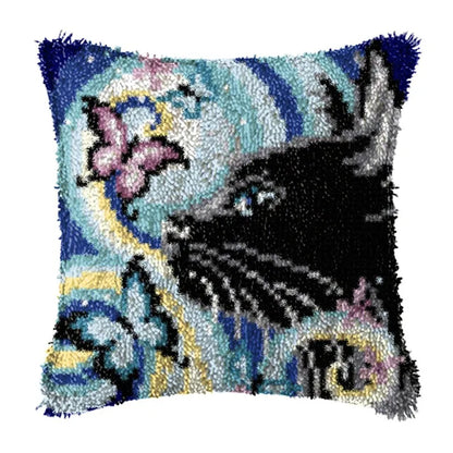 Cats Latch Hook Kits Pillow Cover