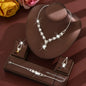 4PCS Fashion Elegant Crystal Jewelry Sets for Women Rhinestones