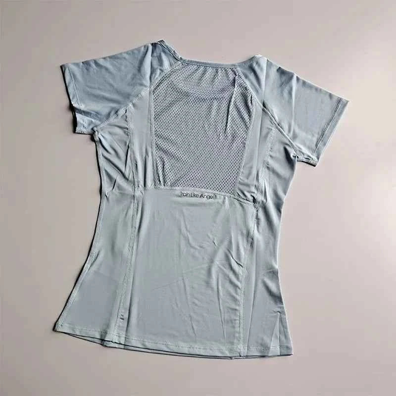Women's Quick-Dry Mesh Yoga T-Shirt