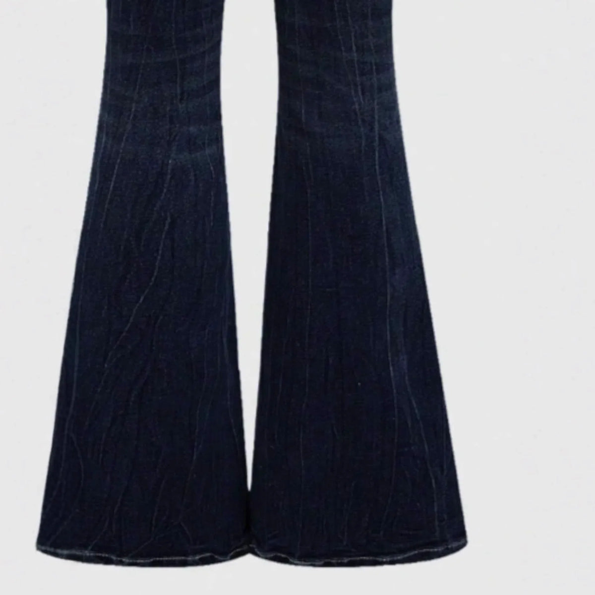 Jeans Flare Pants Women Vintage Boot Cut Embroidery Pockets Rhinestone Washed Female Distressed Denims Trousers Streetwear