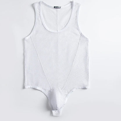 JOCKMAIL Men's Sexy Mesh Jockstrap Underwear Bodysuit Suspender Jumpsuits Man Harness Gay Underwear Mens Lingerie Sissy Panties