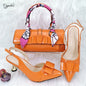 Green Women Shoes And Bag Set African Ladies High Heels Pumps Match With Handbag Sandals Clutch Escarpins Femmes Sandales YM2302