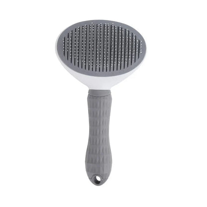One-Click Pet Hair Removal Comb for Effortless Grooming of Dogs and Cats - Float Hair Removal Slicker Brush with Automatic Funct