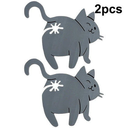 Hot Sale 2pcs 3D Cat Butt Bread Bag Clip Snack Bag Sealing Clip Novelty Kitchen Gadget Food Storage Bag Clip For Cat Lovers
