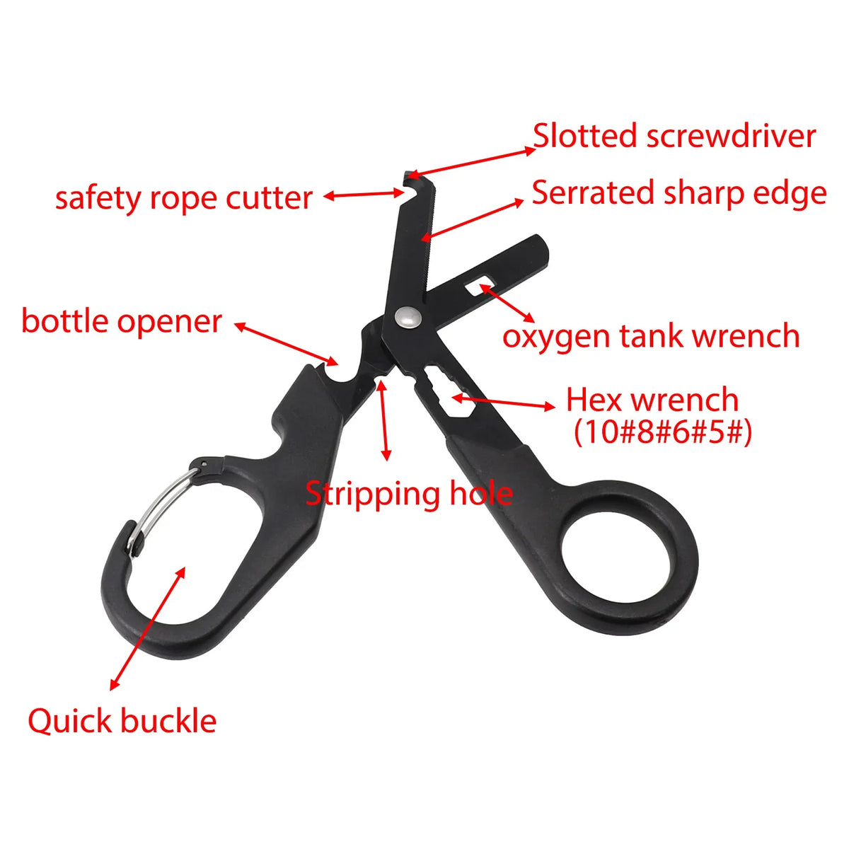 Survivor Shears: All-Black Multi-Use Rescue Tool