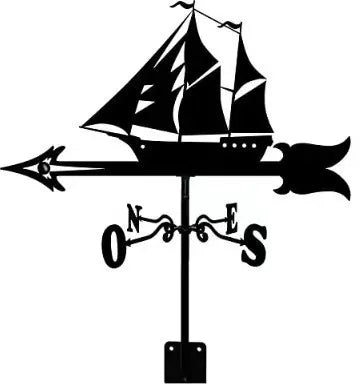Metal Weathervane,Witch Iron Weather Vane,Sea Rover Wind Direction Indicator,Garden Decoration,Outdoor Roof Decoration,Gardening