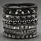 4pcs/set Gothic Punk Rock Square Rivet Bracelet Daily and Party Gothic