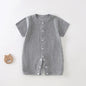 Baby Short Sleeved Jumpsuit Summer Newborn Breathable Mesh Air