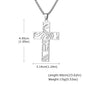Stainless Steel Cross Necklace Catholicism Jesus Pendant Gold Color Collar Church Prayer Faith Jewelry for Men Women Gift