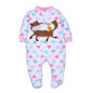 Newborn Baby Romper Spring Autumn Fleece Zipper Boy Girl Pajamas Outfit Animal Jumpsuit Infants Clothing 0 -12 Months