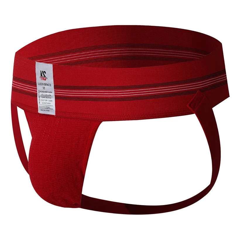 Sexy Men Underwear Jockstrap Homme Mens Jockstrap Breathable Backless Thongs