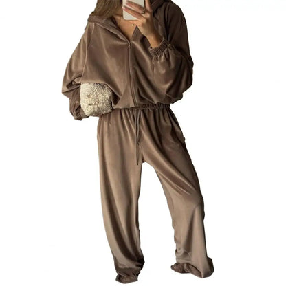 Casual Pants Suit Spring Autumn Cardigan Sweatshirts Sports Women