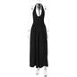 Talenza Backless Deep V Spliced Long Dress Summer Women's Sexy Party Dress Halter New Fashion Slim White Sleeveless Long Dress