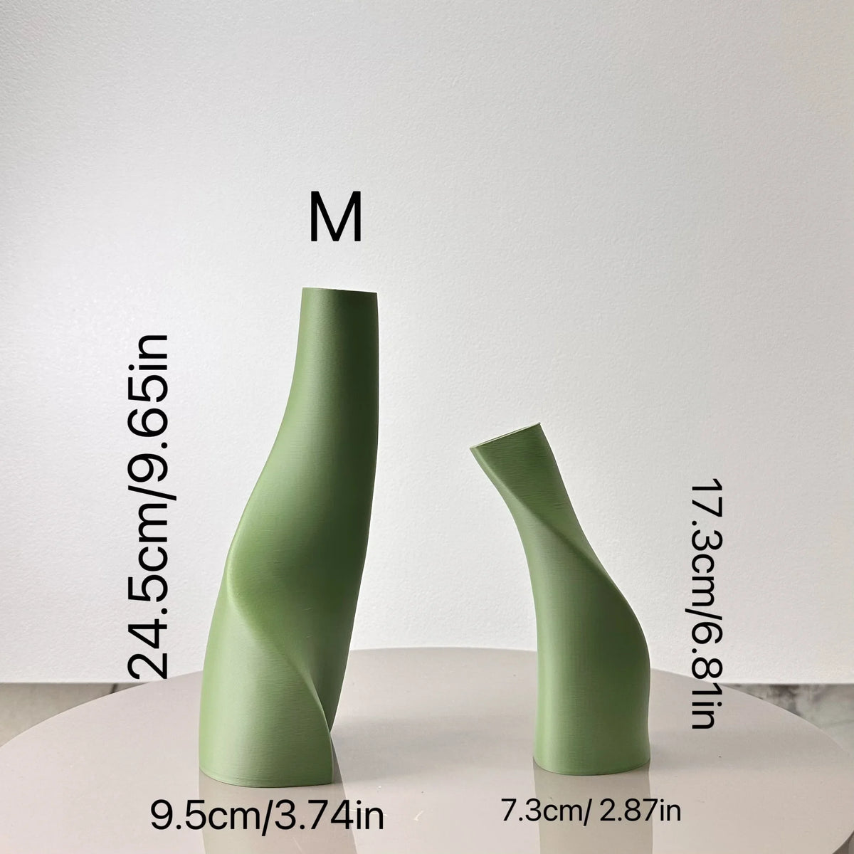 2 Piece Set of Special-Shaped Double Vase, Creative Dried Flower Vase
