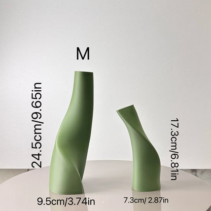 2 Piece Set of Special-Shaped Double Vase, Creative Dried Flower Vase