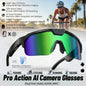 2026 New AI Smart Sports shooting&recording Glasses 800W Camera HD Anti-shake Bicycle Riding Shooting Artifact Windproof Goggles