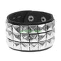 T5UF Stylish Punk Rock Bracelet Square Rivets Punk Wristband Trendy Gothic Jewelry Suitable for Individuality and Comfort