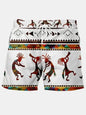 Summer New Men's Shorts Swimming Pants Drawstring Retro Fashion Print Holiday Beach Holiday Hawaiian Micro Elastic Shorts