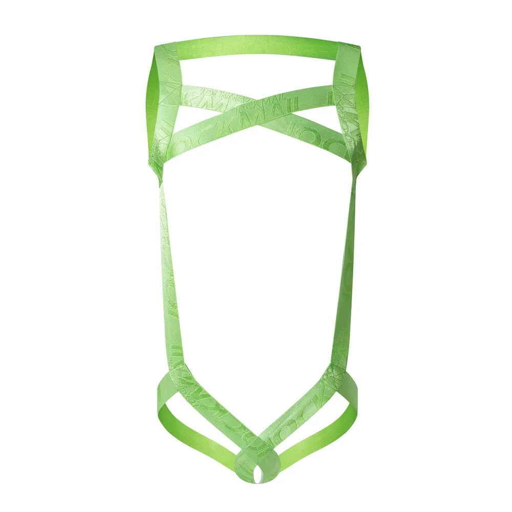 Sexy Lingerie Man Harness Chest Bodysuit Fetish Men Hollow Out Bondage Jockstrap Gay Underwear Men's Jumpsuit Ring Strap Fun