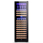 High quality 600mm Outdoor Under Counter Dual Zone Double Wall Electronic I Mini Fridge Wine Cooler